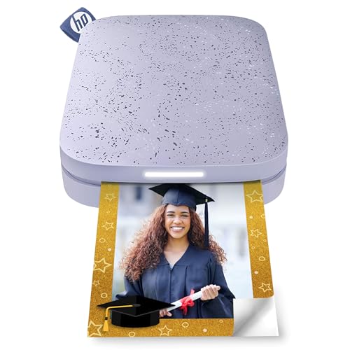HP Sprocket 2x3 Instant Smartphone Photo Printer - Portable Color Wireless Mobile Printer - Zink Sticky-Back Photos - Print from Compatible iOS & Android Devices with Bluetooth w/Fun App - Purple - color: Purple, style: Printer