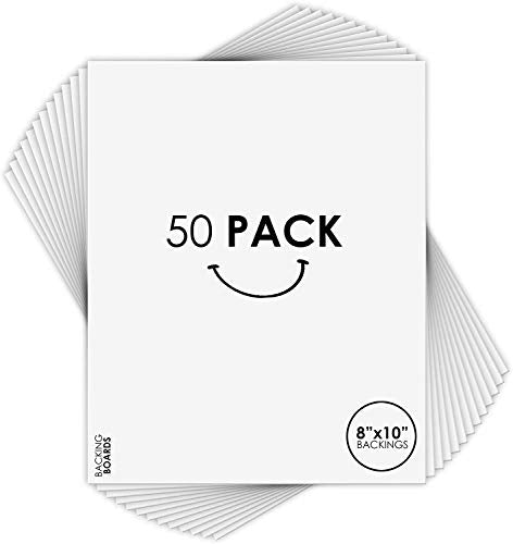 Golden State Art, 8x10 Backing Board Only, 4-Ply Thick 50 Single Backer Boards for Frame, Photo, Print - color: 50 Pack, size: 8x10