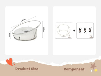 Kate Newborn Photography Props Stainless Steel Stand with 6 Clamps for Baby Photoshoot - color: Stand only with 6 Clamps