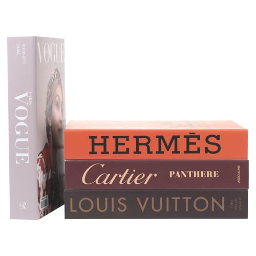 PROBENEX Glam Large | 4 PCS Faux Decorative Books for Home Decor | Not Real Books (Cardboard Boxes) | Coffee Table, Bookshelf & Shelf Styling Display Props for Living Room, Office - color: Glam_large