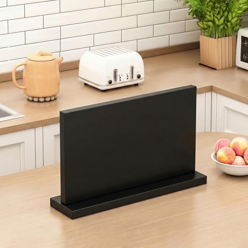 THMINS Extra Large Magnetic Knife Holder, Double-Sided Magnetic Knife Block Universal Multi-function Display Rack for Kitchen Counter (Black) - size: 16x9 inch Black