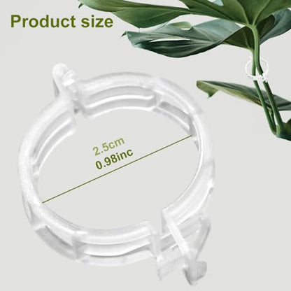 Secured Plastic Plant Clip, 2024 Upgraded Plant Support Clips Reusable Garden Clips 50Pcs, Plant Support Clips Garden Climbing Vines Fixing Clip Trellis Clips Climbing Tomato Clips (50, White) - color: White
