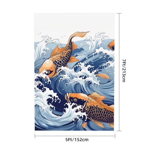 Ocean Wave Fish Backdrop Background for Photography 5x7ft Photobooth Professional Photo Backdrop Curtains Video Photography Studio Photo Backgrounds Banner Booth Background Screen Parties - color: Ocean Wave Fish