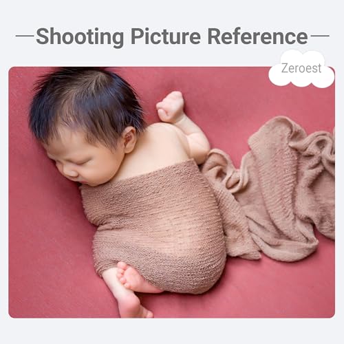 Zeroest Newborn Photo Prop Stretch Knit Wrap for Baby Photography Newborn Photoshoot Outfits Boys Girls Posing Blanket (Soft Brown) - color: Soft Brown