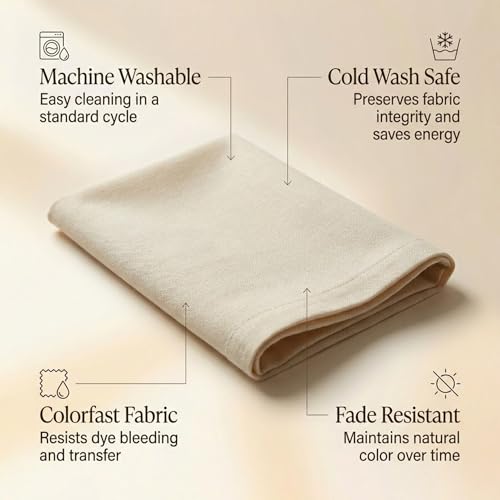ACCENTHOME Accent Home 100% Cotton Napkins, Delicate Cloth Napkins for Dinners, Parties and Weddings，18 x 18 Inch Set of 12 - Natural - color: 01 - Natural - Twill, size: 18"x18" - Pack of 12