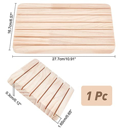 NBEADS Natural Wood Earring Display Stands, 6 Slots Wood Earring Card Holder Jewelry Earring Display Holder Jewelry Stand Jewelry Retail Display for Selling, Slot:3mm, 10.9×6.57" - color: Wooden- L.W.Thi: 10.9x6.6x0.65"
