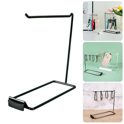 Multifuntional Jewelry Display Stand Showing Holder Alloy Texture Perfect for Necklaces Earrings and Bracelets Bouti - color: White