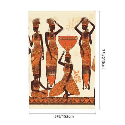 African Tribal Woman Backdrop Background for Photography 5x7ft Photobooth Professional Photo Backdrop Curtains Video Photography Studio Photo Backgrounds Banner Booth Background Screen Parties - color: African Tribal Woman