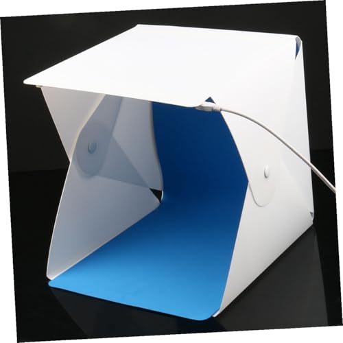 ABOOFAN Portable 20cm Photo Light Box Tent with LED Strips, Folding Photography Light Tent Kit with 4 Color Backdrops for Product and Jewelry Photography