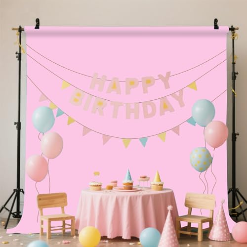 Pink Backdrop for Photoshoot, Pink Background for Portrait, Product Photography Beauty Fashion Shoot Party Celebrations 10x10FT - color: Pink, size: 10X10 FT