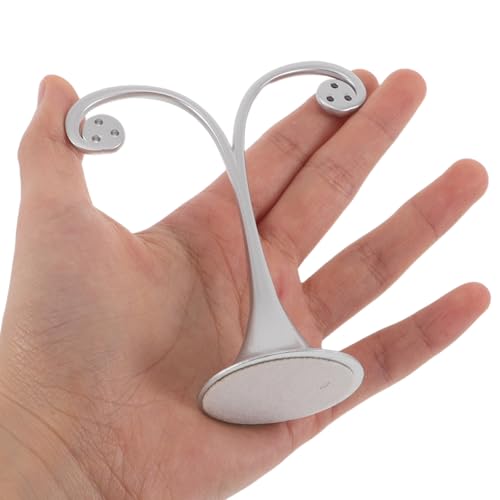 Metal Earring T Bar Stand - 6 Holes Retail Display Holder T Earring Display Holder - Jewelry Stand with Base for Show Jewelry Online Stores Photography Prop - color: Silver