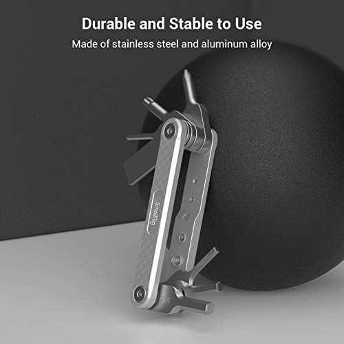 SMALLRIG Folding Tool Set with Screwdrivers and Hex Key Wrenches, Seven Functional Tools Included (Silver) - AAK2213D - color: Silver