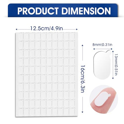 AROIC 1000 Pcs Double Sided Sticky Dots, Easy to Peel Nano Adhesive Dots, Clear Removable Sticky Tack, Strong Adhesive Gel Double Sided Tape Dot for Balloons, Posters, Home, Office, DIY Crafts - size: Rectangular - 0.31 x 0.51 inches