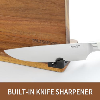 Magnetic Knife Block - Magnetic Knife Holder - Magnetic Knife Stand- Cutlery Display Stand and Storage Rack（sharpener) - style: Magnetic Knife Block ( sharpener )