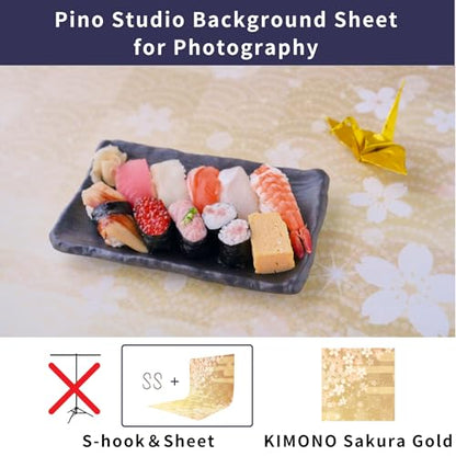 Pino Studio Photography Background Sheet - Kimono Sakura Gold(Sheet Only) - color: KIMONO Sakura Gold(Sheet Only)