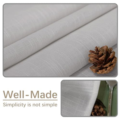 Linen Textured Rectangle Tablecloth, Slubby Lightweight Table Cloth 52 x 108 Inch, Water Resistant Stain Resistant Farmhouse Burlap Table Cover for Kitchen Dining Room - color: Light Grey, size: 108" x 52" (Rectangular) (1 Pack)