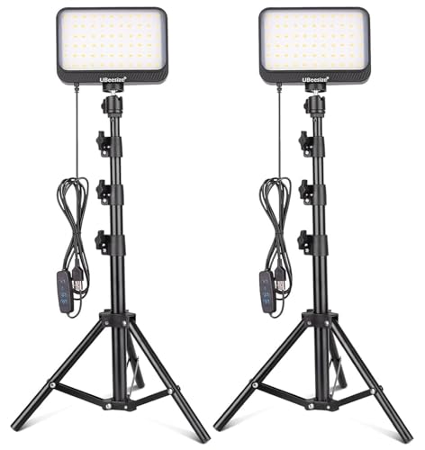 UBeesize LED Video Studio Light Kit - 16 Color Filters, Adjustable Tripod Stand with Ball Head, Photography Lighting for Video Recording - style: 16 Color Filters