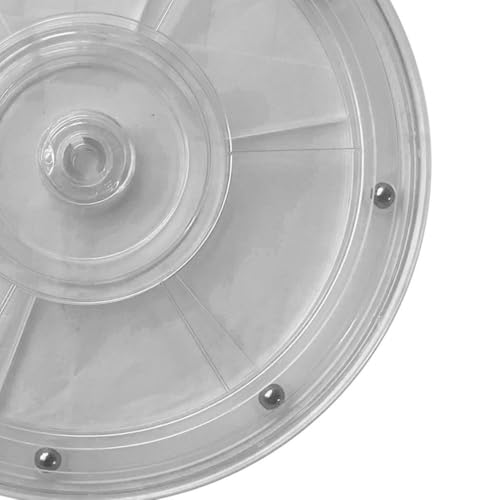 360 Degree Rotating Display Stand for Photos and Props with Acrylic Base for Various Settings, Clear - color: Clear
