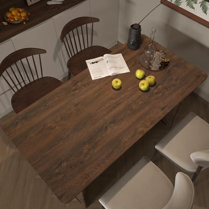 32x315inch Extra Wide Wood Grain Wallpaper Peel and Stick Dark Brown Walnut Texture Contact Paper Air Guide Slot Design Matte Thickened Self-Adhesive Waterproof Furniture Stickers Dark Wood Vinyl Wrap - color: Dark Brown, size: 32" x 315"