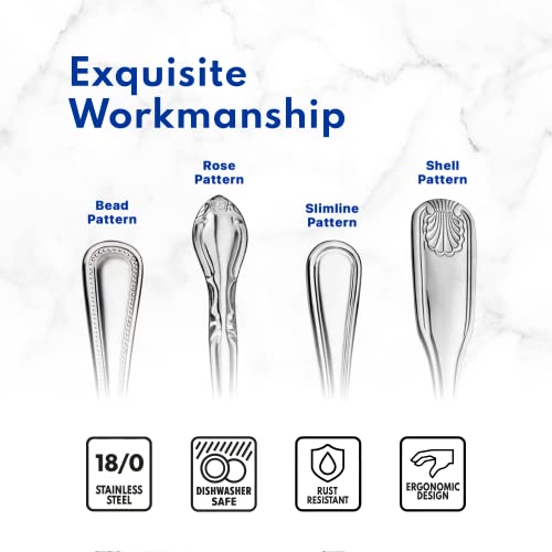Artaste 59380 Rain 18/10 Stainless Steel Flatware 36-Piece set, Service of 12 - color: Silver
