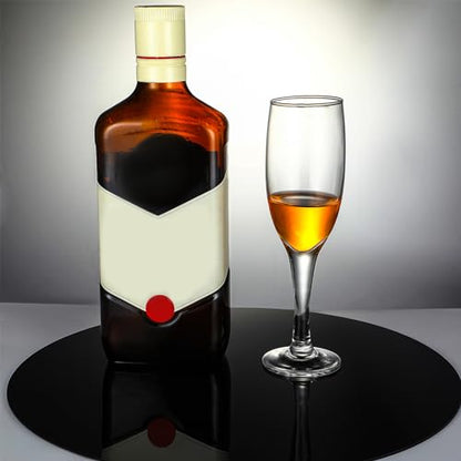 2 Pieces 12 Inch Reflective Display Table Riser Professional Product Photography Black and White Background Display for Product Table Top Photography Shooting