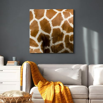 wall26 - Canvas Prints Wall Art - Canvas Prints Wall Art - Giraffe Fur/Skin Texture - 12"x12" - color: 02. Giraffe Pattern, size: 12"L x 12"W