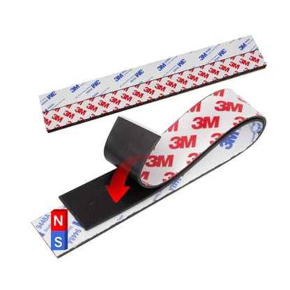 10 Pack=5 Pairs, A+B Paired Magnetic Tape with Adhesive Backing, Each 12in x 1in x 0.08in AB Pairing Magnet Strips Match to Use for DIY Closure Craftings - style: 1FT x 1IN x10Pack