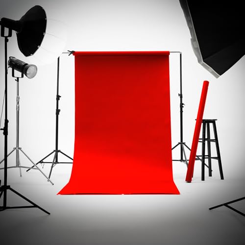 Kate Seamless Paper Backdrop Red Seamless Backdrop Paper Rolls (86''x32.8' Scarlet) - color: Scarlet, size: 86''x32.8'