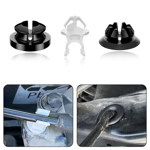 3PCS Hood Prop Rod Clips Car Hood Prop Support Holder for Honda, Car Engine Hood Rod Grommet Stay Clips Compatible with Honda Accord Odyssey Acura TSX Prelude #91503-SS0-003 91604-SD2-013
