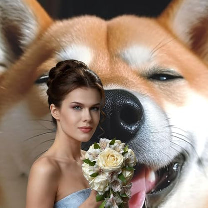 Shiba Inu Smile Tongue Out Backdrop Background for Photography 5x7ft Photobooth Professional Photo Backdrop Curtains Video Photography Studio Photo Backgrounds Banner Booth Background Screen Parties - color: Shiba Inu Smile Tongue Out