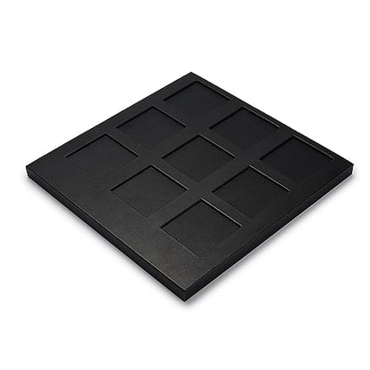 PU Leather Jewelry Stand Showcase Display Holder Jewellry Storage Stand (Black) - color: Black, size: Base Plate