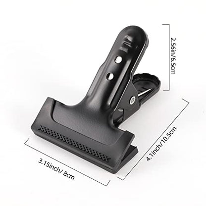 Backdrop Clips 8 Pack Heavy Duty Spring Clamps Muslin Photography Background Clips with Protective Rubber Large Backdrop Clamps for Backdrop Stand, Photo Studio