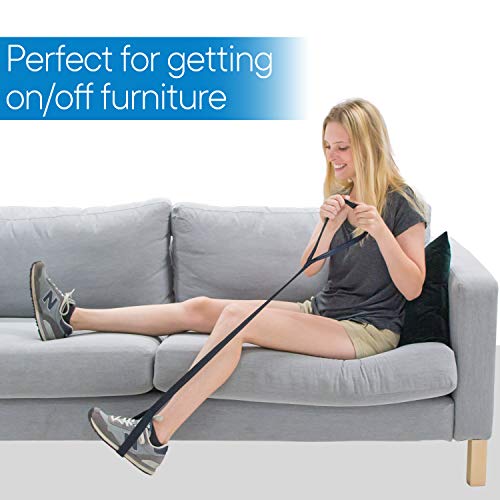 RMS Premium 35” Leg Lifter with Hand Strap & Foot Loop – Long-Term Orthopedic Daily Living Aid for Chronic Hip, Knee & Mobility Limitations - size: 35 Inch (Pack of 1)