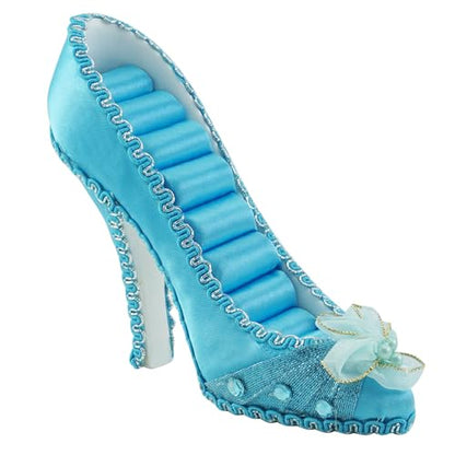 Ring Holder High Heel Shoe Design Fashion Jewelry Organizer Display Birtyday Gift (Turquoise) - color: Turquoise
