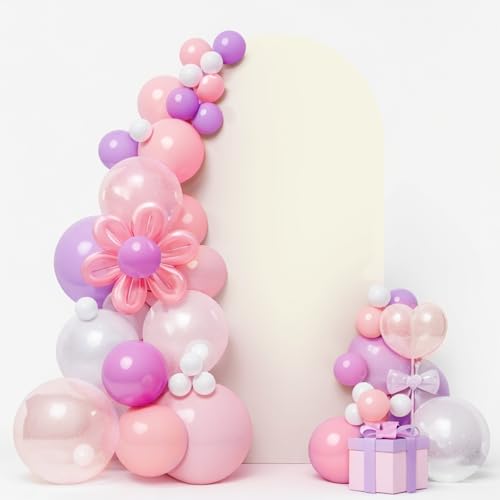 LEBENGURU Upgraded 5FT Wedding Arch Cover, Beige Spandex Fitted Arch Backdrop Cover, Round Top Chiara Stand Covers for Birthday Party Baby Shower Banquet Balloon Décor - color: Beige, size: 5FT