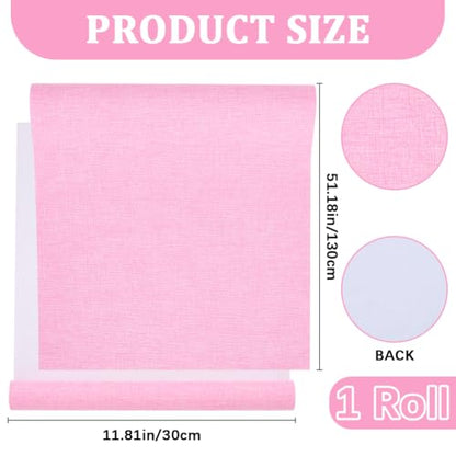 CRASPIRE 51 x 11.8 Linen Book Cloth Pearl Pink for Book Binding A4-A8 Fabric Surface Paper Backed Bookcover Album Scrapbooking Archival DIY Covering Protector Bookcloth Bookbinding Supplies - color: Pearl Pink Linen 51 X 11.8"