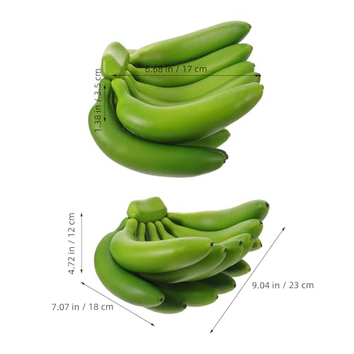 Realistic Artificial Banana Bunch Lifelike Simulation Fruit Fake Food Model Banana Bunch Display for Photography Prop Wedding Dessert Party Table Decor