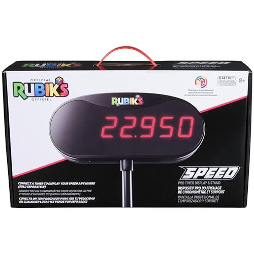 Rubik’s Cube, Timer Stand, Clear Display Device for WCA Speedcubers, Track Your Time to Solve Brain Teaser Puzzle for Adults, Problem-Solving Brain Teaser Fidget Toy for Kids, Ages 8 & Up - color: Rubiks Timer Stand