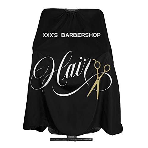 Custom Waterproof Barber Cape Personalized Text Barber Shop Salon Cape for Men Customized Hair Cutting Cape - color: Barber Scissors