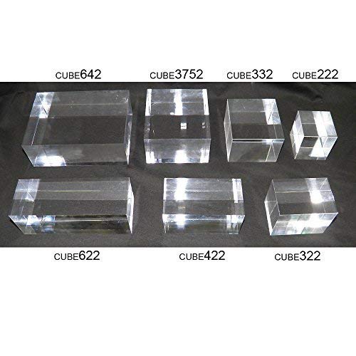 Mirart Clear Acrylic Cube (3" x 3" x 2") - size: 3" x 3" x 2"