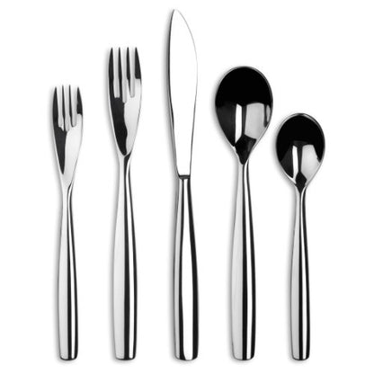 Ginkgo International Charlie 42-Piece Stainless Steel Flatware Place Setting, Service for 8 Plus 2-Piece Hostess Set - size: 42-piece