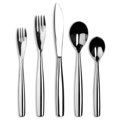 Ginkgo International Charlie 5-Piece Stainless Steel Flatware Place Setting, Service for 1 - size: 5-Piece