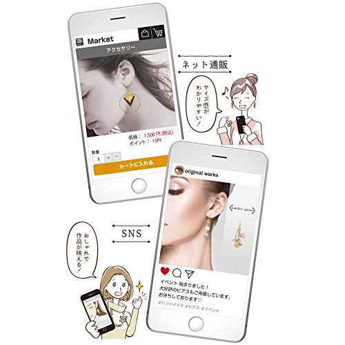 Sasagawa 37-5001 Original Works Photo Kit for Piercing, Japanese Model, 8 Patterns - color: Japanese, style: Earrings