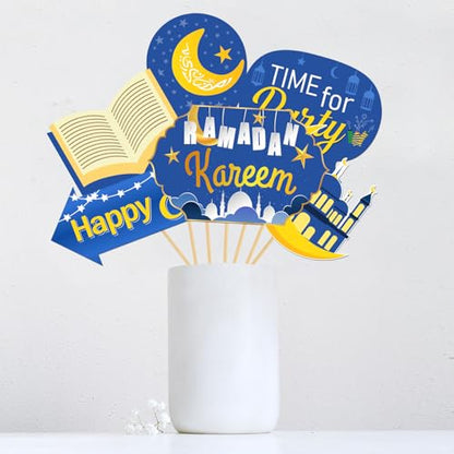 Eid Mubarak Party Photo Booth Props, Ramadan Mubarak Photoshoot Islamic Wdding Birthday Baby Shower Party Photography Props Favor Centerpiece Sticks Decorations 30 PCS