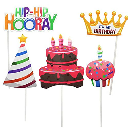 18pcs Birthday Photo Booth Props Party Decorations for Women Men Fiesta Photo Props Party Favors