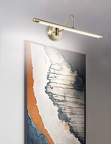 JOOSENLUX Modern LED Picture Lights Mini Accent Spotlights Brief Metal Artwork Display Lamp 24.4“ Inch14W(70W Eqv.),Natural White 3000K,Hardwired Swing Arm,Antique Bronze - color: Hard-Wired Antique Bronze, size: Dimmable 24.4 inch