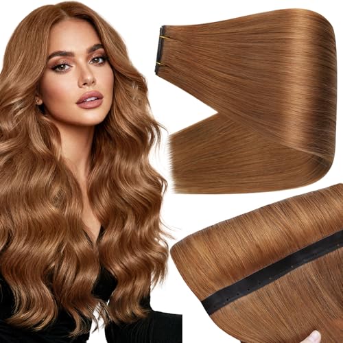 Full Shine Butterfly Weft Hair Extensions 22 inch Color 330 Ginger and Kit Tools