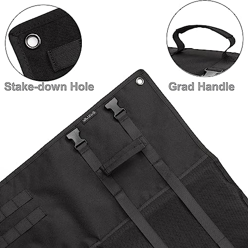 DEYACE Shooting Mats Prone Padded, Extra Large Portable Roll Up Shooting Padded Mat for Range Shooting and Hunting - color: Black