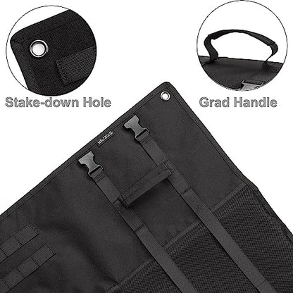 DEYACE Shooting Mats Prone Padded, Extra Large Portable Roll Up Shooting Padded Mat for Range Shooting and Hunting - color: Black