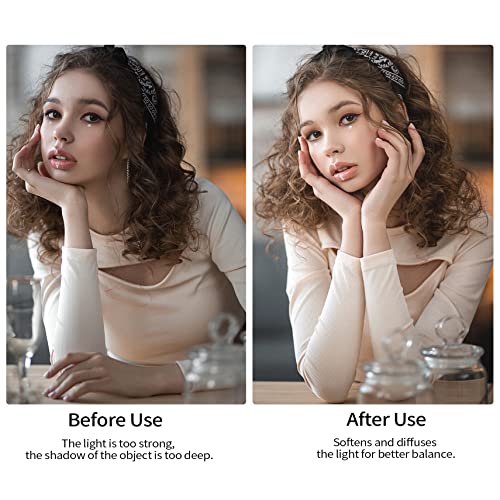 Selens Oval Light Diffuser, 59x78in/150x200cm Collapsible Pop-up Soft Light Diffusion with Portable Carrying Bag for Outdoor Photo Studio Lighting Video Live Streaming - size: 59x78inch/150x200cm with carrying bag